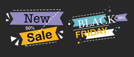 Black Friday sale banner. Special offer design template. Vector illustration.のイラスト素材