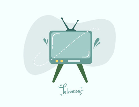 Television vector illustration. Flat design. Television icon. Vector illustration.のイラスト素材