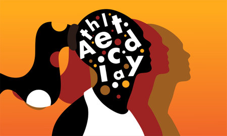 energetic background design for Athlete Day, featuring silhouettes of runners and athletes in motionのイラスト素材