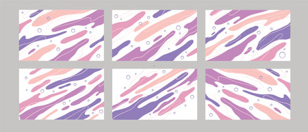 Set of abstract backgrounds in pastel colors. Vector illustration for your designのイラスト素材