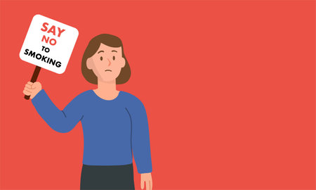 A conceptual illustration vector for World No Tobacco Day, powerful stop smoking message. This artwork emphasizes the harmful effects of smoking and promotes awareness about quitting tobacco for better health. Ideal for campaigns, health awareness materials, and anti-smoking postersのイラスト素材