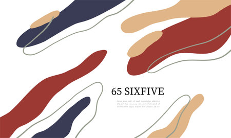 Set of abstract wavy shapes. Vector illustration for your design.のイラスト素材