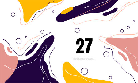 Modern abstract background with fluid shapes. Vector illustration for your design.のイラスト素材