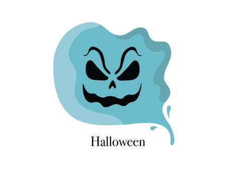 Halloween design element. Vector illustration in flat style on white background.のイラスト素材