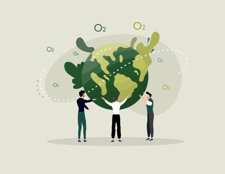 earth vector design for environment ozone and earth day eventのイラスト素材