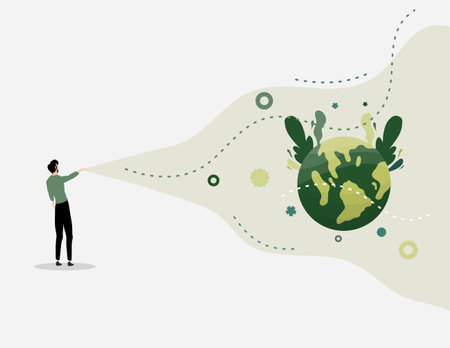 earth vector design for environment ozone and earth day eventのイラスト素材
