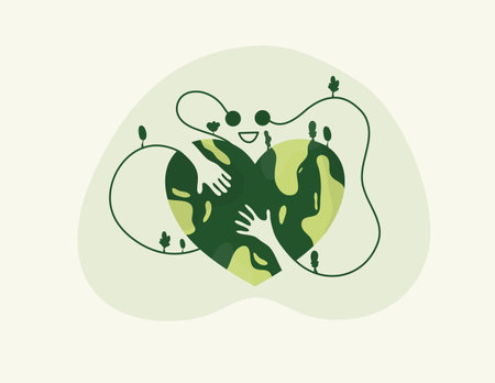 earth vector design for environment ozone and earth day eventのイラスト素材