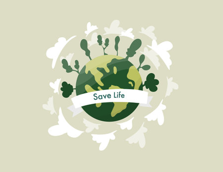 earth vector design for environment ozone and earth day eventのイラスト素材