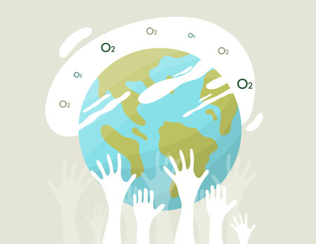 earth vector design for environment ozone and earth day eventのイラスト素材