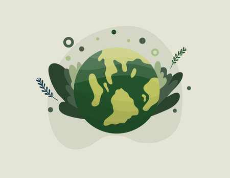 earth vector design for environment ozone and earth day eventのイラスト素材