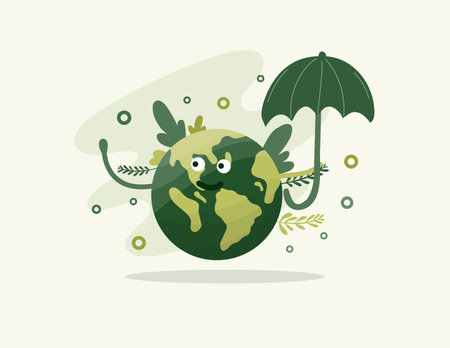 earth vector design for environment ozone and earth day eventのイラスト素材