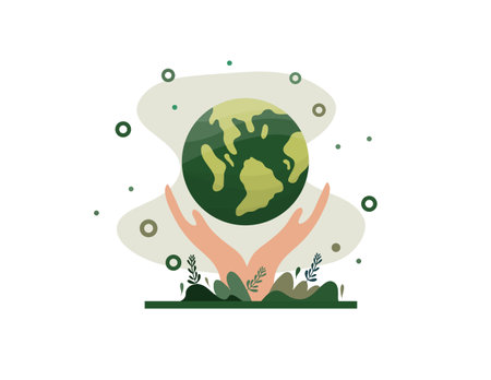 earth vector design for environment ozone and earth day eventのイラスト素材
