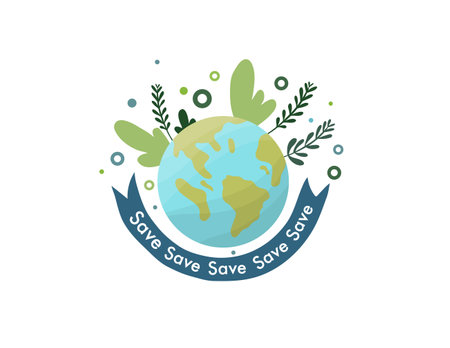 earth vector design for environment ozone and earth day eventのイラスト素材