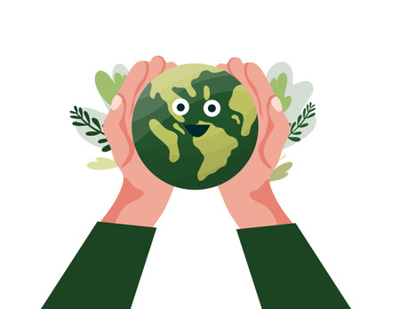 earth vector design for environment ozone and earth day eventのイラスト素材