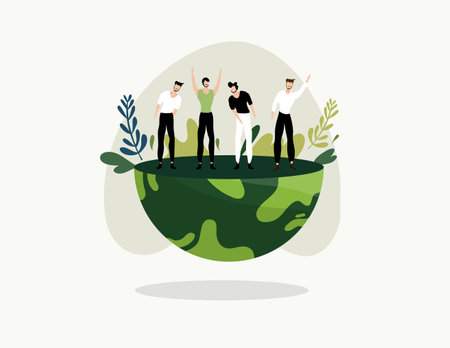 earth vector design for environment ozone and earth day eventのイラスト素材