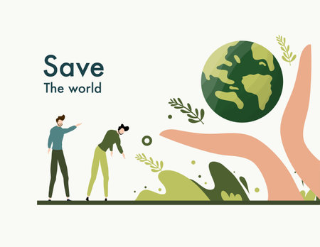 earth vector design for environment ozone and earth day eventのイラスト素材