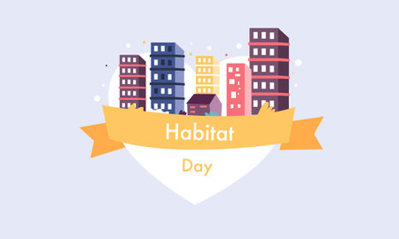 habitat vector illustration for habitat day design vectorのイラスト素材