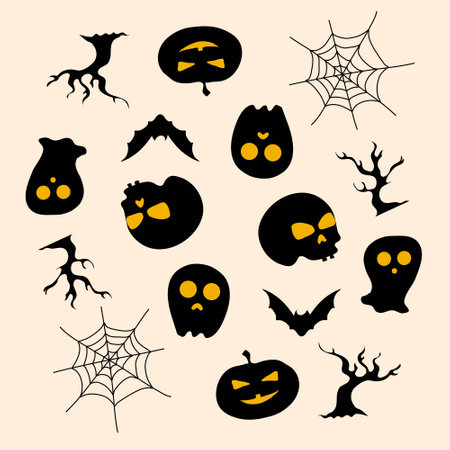 halloweeen vector design for halloween event resourcesのイラスト素材