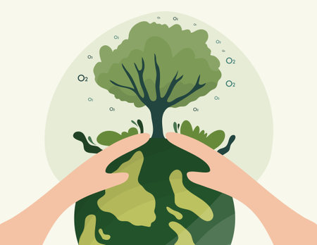 earth vector design for environment ozone and earth day eventのイラスト素材