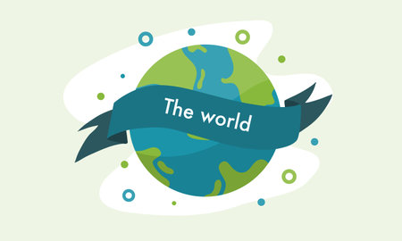 earth vector design for ozone and earth day eventのイラスト素材