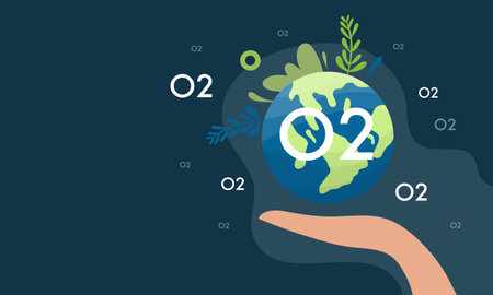 earth vector design for ozone and earth day eventのイラスト素材