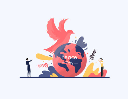 peace day illustration vector design for day of peace event vectorのイラスト素材