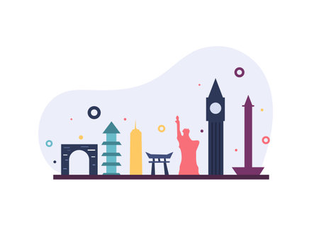 tourism day illustration vector design for tourism event vectorのイラスト素材
