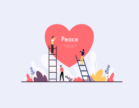 peace day illustration vector design for day of peace event vectorのイラスト素材