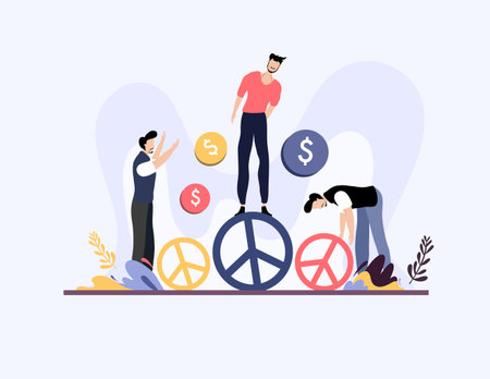 peace day illustration vector design for day of peace event vectorのイラスト素材