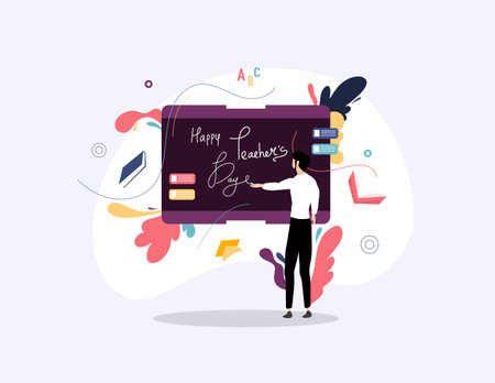 teacher's day illustration vector design for teacher eventのイラスト素材