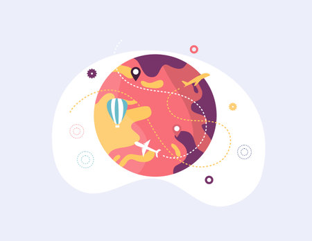 tourism day illustration vector design for tourism event vectorのイラスト素材