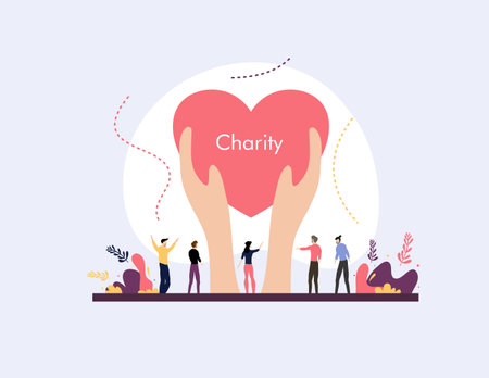 day of charity illustration vector design for charity day event vectorのイラスト素材