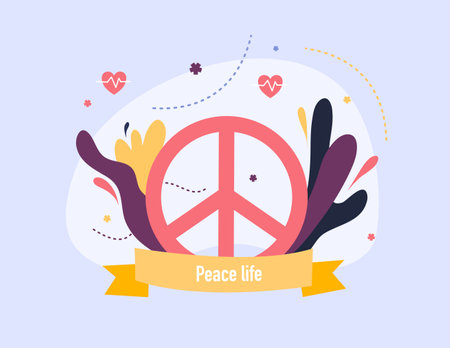 peace day illustration vector design for day of peace event vectorのイラスト素材