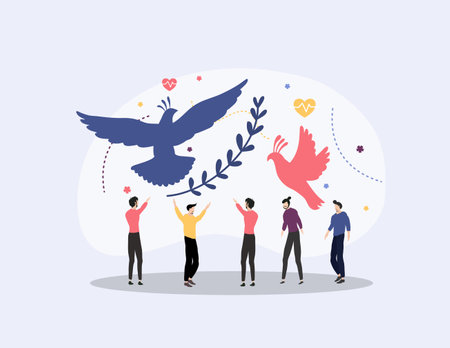 peace day illustration vector design for day of peace event vectorのイラスト素材