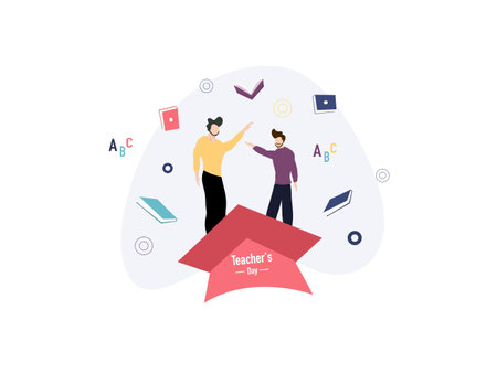 teacher's day illustration vector design for teacher eventのイラスト素材