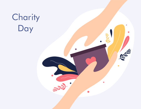 day of charity illustration vector design for charity day event vectorのイラスト素材