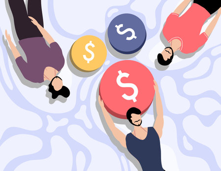 International day of charity hand drawn illustration vector designのイラスト素材