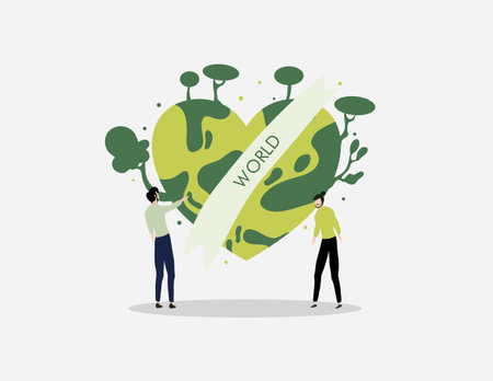 earth vector design for environment ozone and earth day eventのイラスト素材
