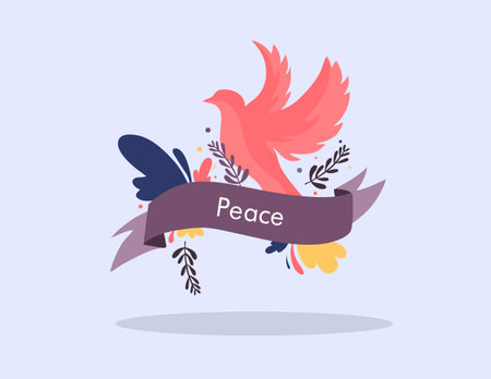 peace day illustration vector design for day of peace event vectorのイラスト素材
