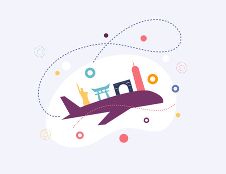 tourism day illustration vector design for tourism event vectorのイラスト素材