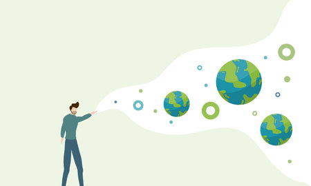 earth vector design for ozone and earth day event