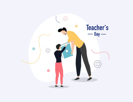 teacher's day illustration vector design for teacher eventのイラスト素材