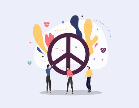 peace day illustration vector design for day of peace event vectorのイラスト素材