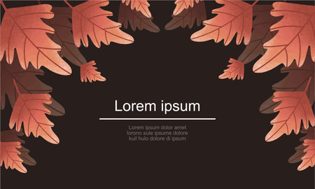 Autumn background with leaves and place for your text. Vector illustration.のイラスト素材