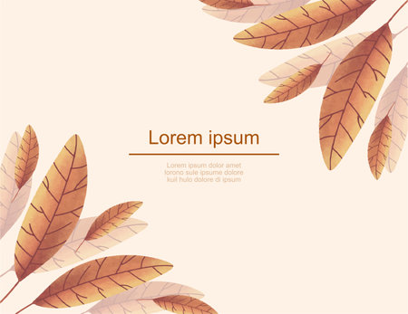 autumn leaves background for hello autumn event designのイラスト素材