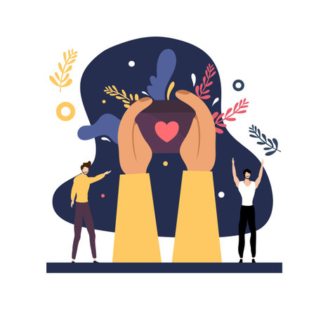 International day of charity hand drawn background vector design illustrationのイラスト素材