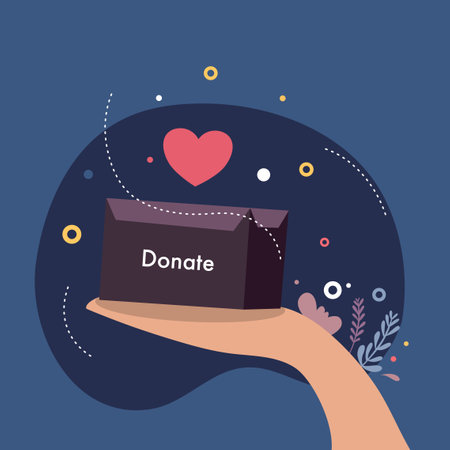 International day of charity hand drawn background vector design illustrationのイラスト素材