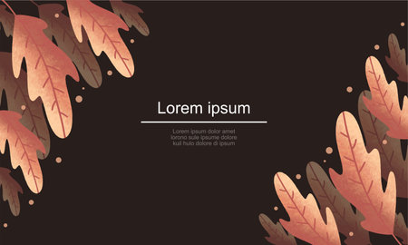 autumn leaves background for hello autumn event designのイラスト素材