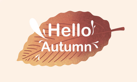 autumn leaves background for hello autumn event designのイラスト素材