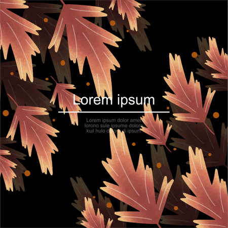Autumn background with maple leaves. Vector illustration. Eps 10.のイラスト素材